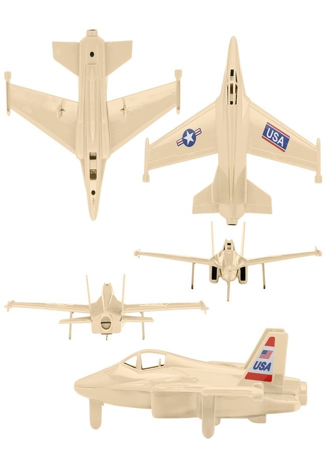 Tim Mee Toy TimMee Prop Plane & Fighter Jet - Desert Tan Plastic Army Men Airplanes US Made - Image 3